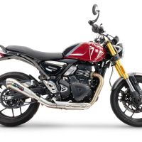 Escape compatible con Triumph Speed 400 2023-2025, Powercone Evo, Escape legal, homologado, silenciador con db killer desmontable y tubo de conexión específico 