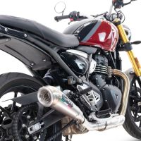Escape compatible con Triumph Speed 400 2023-2025, Powercone Evo, Escape legal, homologado, silenciador con db killer desmontable y tubo de conexión específico 