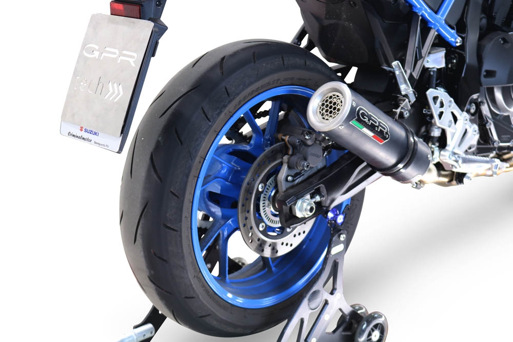 Escape compatible con Suzuki Gsx-8S 2022-2024, M3 Black Titanium, Escape completo, no legal para países de la UE, con db killer extraíble 