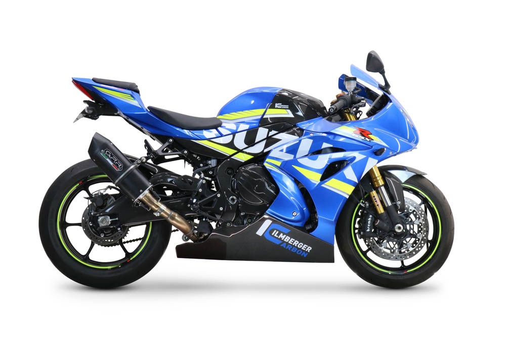 Escape compatible con Suzuki Gsx-R 1000 - 1000 R 2017-2020, Furore Evo4 Nero, Escape legal, homologado, silenciador con db killer desmontable y tubo de conexión específico 