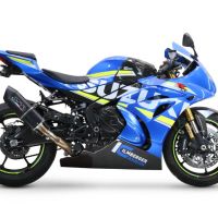 Escape compatible con Suzuki Gsx-R 1000 - 1000 R 2017-2020, Furore Evo4 Nero, Escape legal, homologado, silenciador con db killer desmontable y tubo de conexión específico 
