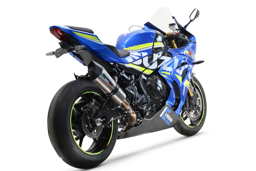 Escape compatible con Suzuki Gsx-R 1000 - 1000 R 2021-2025, Gpe Ann. titanium, Escape racing, silenciador con tubo de conexion, articulo sin homologacion 