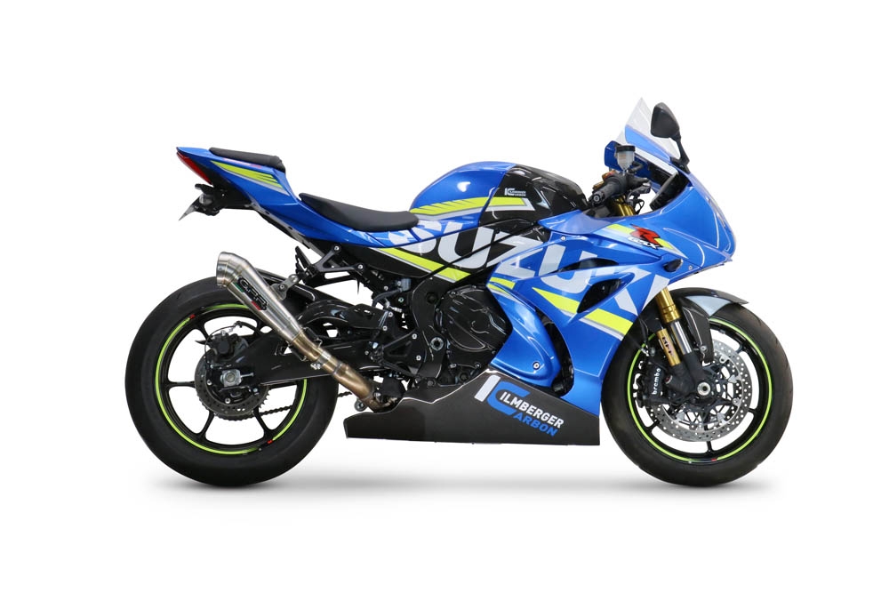 Escape compatible con Suzuki Gsx-R 1000 - 1000 R 2017-2020, Powercone Evo, Escape legal, homologado, silenciador con db killer desmontable y tubo de conexión específico 