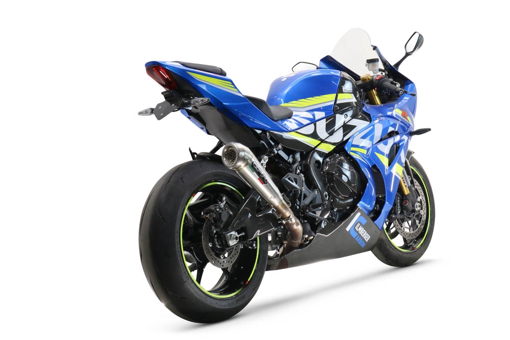 Escape compatible con Suzuki Gsx-R 1000 - 1000 R 2017-2020, Powercone Evo, Escape legal, homologado, silenciador con db killer desmontable y tubo de conexión específico 