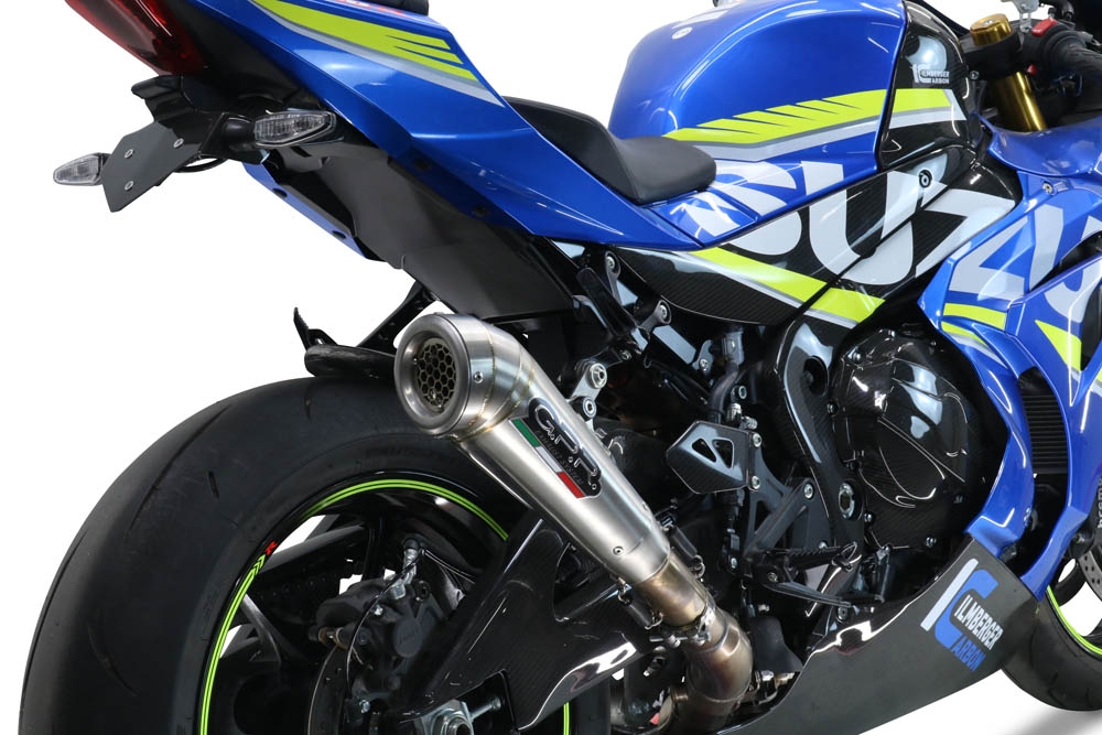Escape compatible con Suzuki Gsx-R 1000 - 1000 R 2017-2020, Powercone Evo, Escape legal, homologado, silenciador con db killer desmontable y tubo de conexión específico 