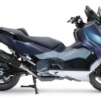 Escape compatible con Sym Maxsym TL 508 2021-2024, GP Evo4 Black Titanium, Escape legal, homologado, silenciador con db killer desmontable y tubo de conexión específico 
