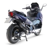 Escape compatible con Sym Maxsym TL 508 2021-2024, GP Evo4 Black Titanium, Escape legal, homologado, silenciador con db killer desmontable y tubo de conexión específico 