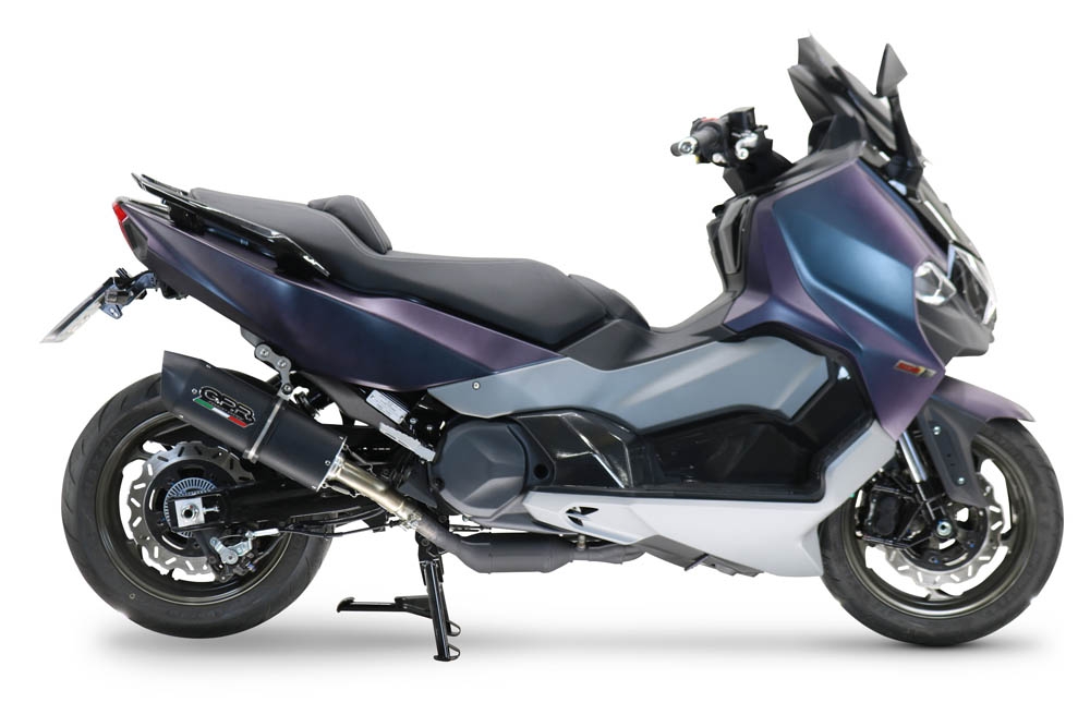 Escape compatible con Sym Maxsym TL 508 2021-2024, Furore Evo4 Nero, Escape legal, homologado, silenciador con db killer desmontable y tubo de conexión específico 