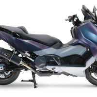 Escape compatible con Sym Maxsym TL 508 2021-2024, Furore Evo4 Nero, Escape legal, homologado, silenciador con db killer desmontable y tubo de conexión específico 
