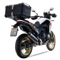Escape compatible con Yamaha Tenere 700 2021-2024, Dual Poppy, Escape legal, homologado, silenciador con db killer desmontable y tubo de conexión específico 