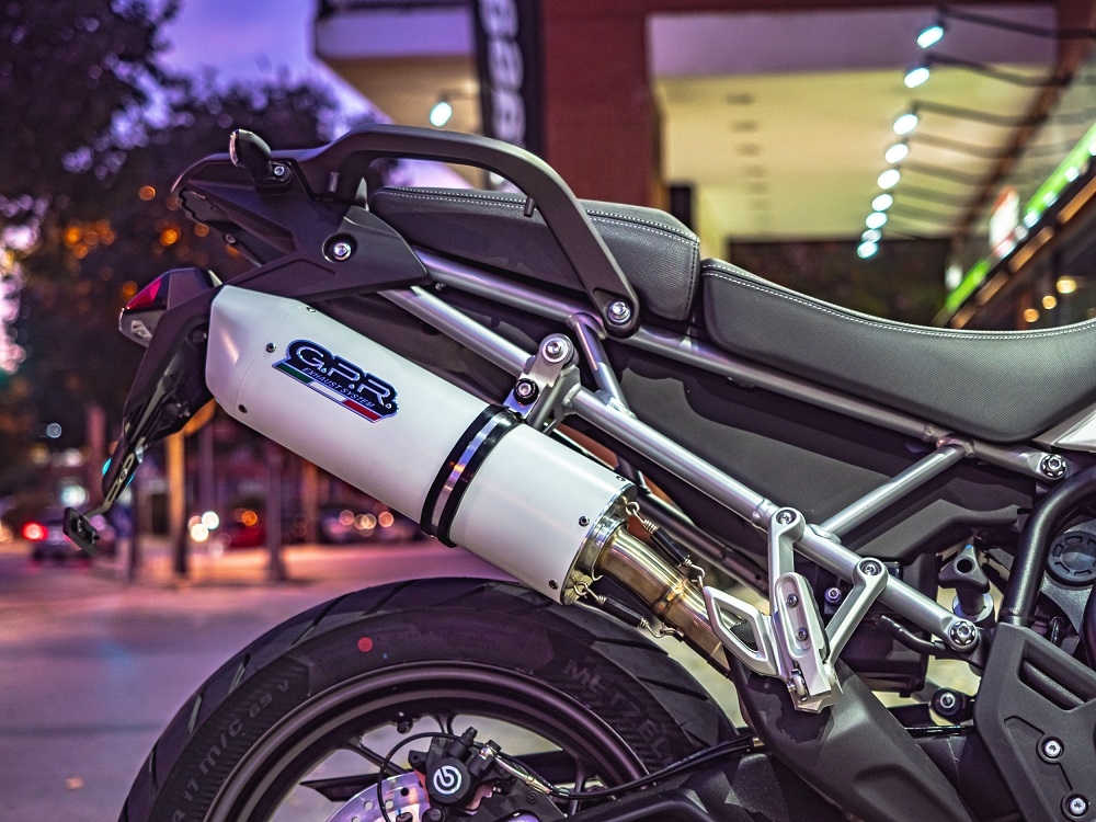 Escape compatible con Triumph Tiger 900 2020-2023, Albus Evo4, Escape legal, homologado, silenciador con db killer desmontable y tubo de conexión específico 
