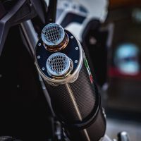 Escape compatible con Triumph Tiger 850 2020-2024, Dual Poppy, Escape legal, homologado, silenciador con db killer desmontable y tubo de conexión específico 