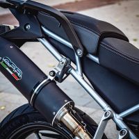 Escape compatible con Triumph Tiger 900 2020-2023, Furore Evo4 Nero, Escape legal, homologado, silenciador con db killer desmontable y tubo de conexión específico 