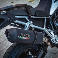 Escape compatible con Triumph Tiger 900 2020-2023, Furore Evo4 Nero, Escape legal, homologado, silenciador con db killer desmontable y tubo de conexión específico 