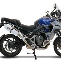 Escape compatible con Triumph Tiger 1200 Gt - Rally 2022-2024, Albus Evo4, Escape legal, homologado, silenciador con db killer desmontable y tubo de conexión específico 