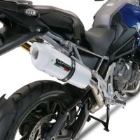 Escape compatible con Triumph Tiger 1200 Gt - Rally 2022-2024, Albus Evo4, Escape legal, homologado, silenciador con db killer desmontable y tubo de conexión específico 