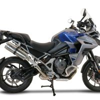 Escape compatible con Triumph Tiger 1200 Gt - Rally 2022-2024, Dual Inox, Escape legal, homologado, silenciador con db killer desmontable y tubo de conexión específico 