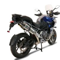 Escape compatible con Triumph Tiger 1200 Gt - Rally 2022-2024, Dual Inox, Escape legal, homologado, silenciador con db killer desmontable y tubo de conexión específico 