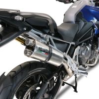Escape compatible con Triumph Tiger 1200 Gt - Rally 2022-2024, Dual Inox, Escape legal, homologado, silenciador con db killer desmontable y tubo de conexión específico 