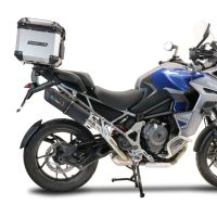 Escape compatible con Triumph Tiger 1200 Gt - Rally 2022-2024, Furore Evo4 Nero, Escape legal, homologado, silenciador con db killer desmontable y tubo de conexión específico 
