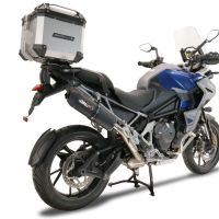 Escape compatible con Triumph Tiger 1200 Gt - Rally 2022-2024, Furore Evo4 Nero, Escape legal, homologado, silenciador con db killer desmontable y tubo de conexión específico 