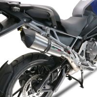 Escape compatible con Triumph Tiger 1200 Gt - Rally 2022-2024, GP Evo4 Titanium, Escape legal, homologado, silenciador con db killer desmontable y tubo de conexión específico 