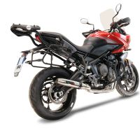 Escape compatible con Triumph Trident 660 2021-2024, Deeptone Inox, Escape completo, no legal para países de la UE, con db killer extraíble 
