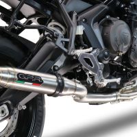 Escape compatible con Triumph Trident 660 2021-2024, Deeptone Inox, Escape completo, no legal para países de la UE, con db killer extraíble 