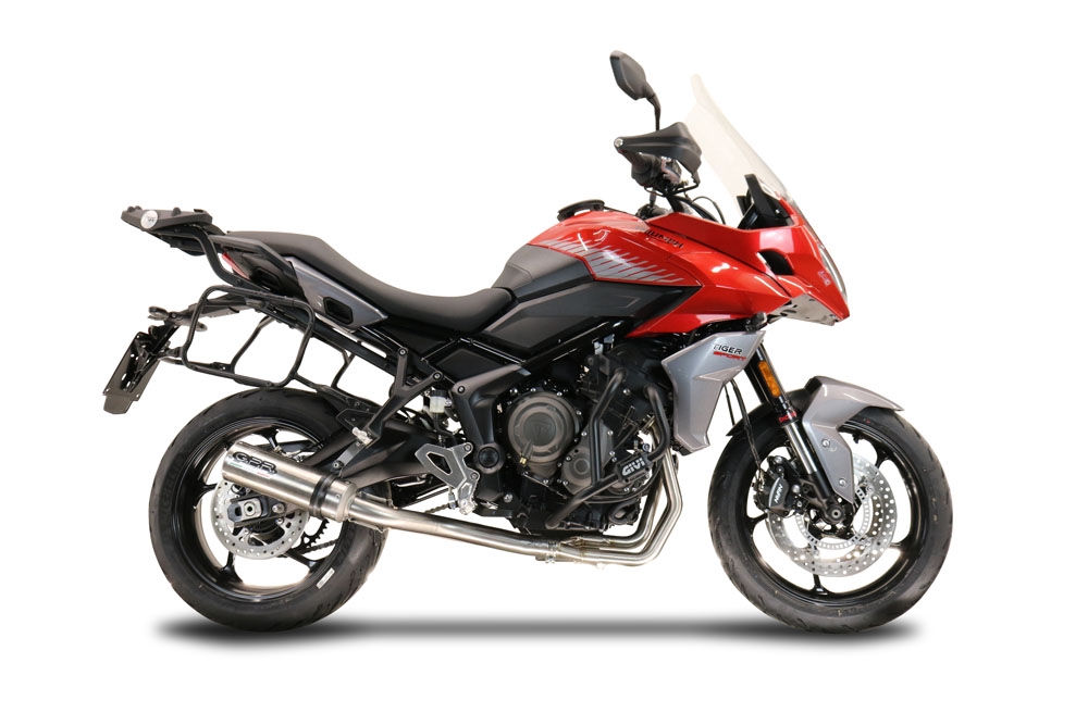 Escape compatible con Triumph Tiger Sport 660 2022-2024, M3 Titanium Natural, Escape completo homologado y legal,con catalizador incluido db killer extraíble 