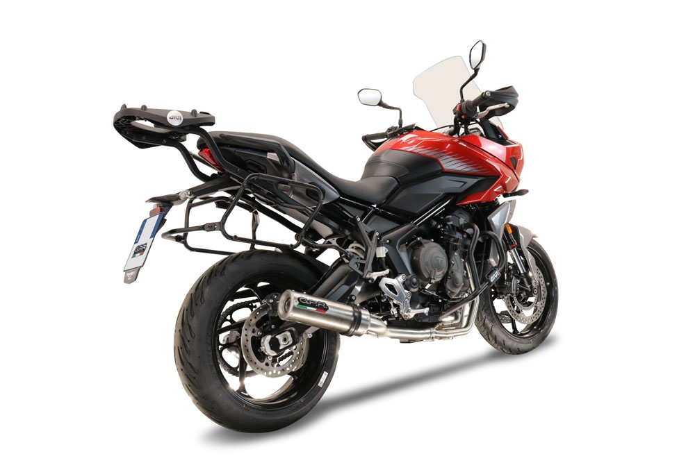 Escape compatible con Triumph Tiger Sport 660 2022-2024, M3 Titanium Natural, Escape completo homologado y legal,con catalizador incluido db killer extraíble 