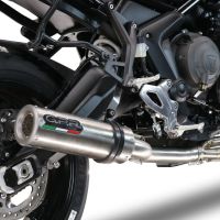 Escape compatible con Triumph Tiger Sport 660 2022-2024, M3 Titanium Natural, Escape completo homologado y legal,con catalizador incluido db killer extraíble 