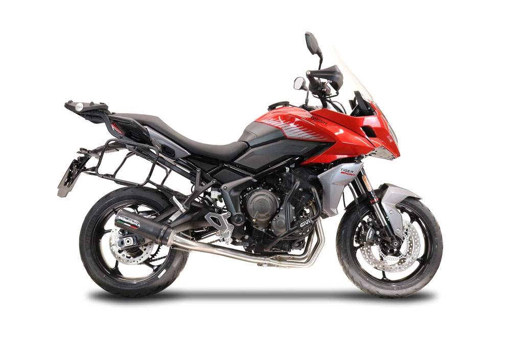 Escape compatible con Triumph Tiger Sport 660 2022-2024, M3 Black Titanium, Escape completo homologado y legal,con catalizador incluido db killer extraíble 
