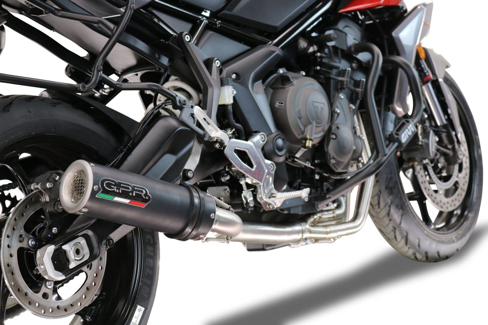 Escape compatible con Triumph Tiger Sport 660 2022-2024, M3 Black Titanium, Escape completo homologado y legal,con catalizador incluido db killer extraíble 