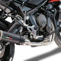Escape compatible con Triumph Tiger Sport 660 2022-2024, M3 Black Titanium, Escape completo homologado y legal,con catalizador incluido db killer extraíble 