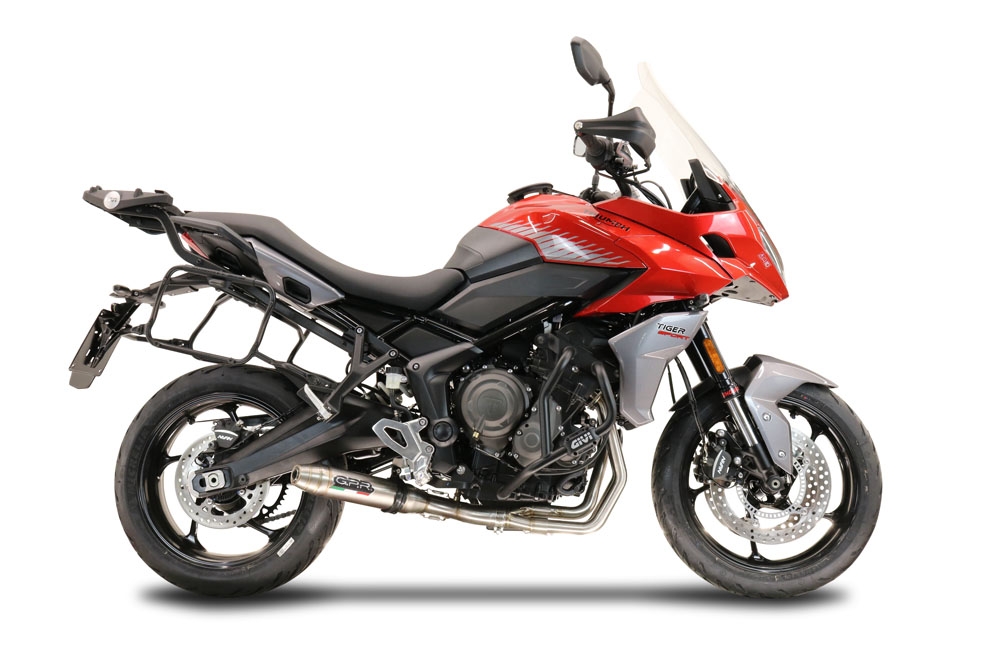 Escape compatible con Triumph Tiger Sport 660 2022-2024, Deeptone Inox, Escape completo, no legal para países de la UE, con db killer extraíble 