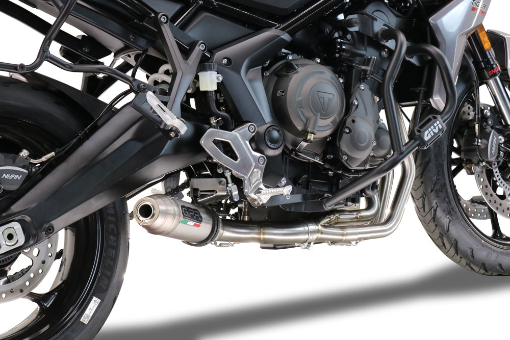 Escape compatible con Triumph Tiger Sport 660 2022-2024, Deeptone Inox, Escape completo, no legal para países de la UE, con db killer extraíble 