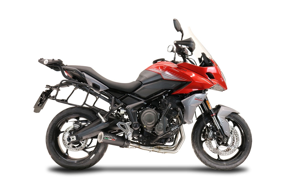 Escape compatible con Triumph Tiger Sport 660 2022-2024, M3 Black Titanium, Escape completo, no legal para países de la UE, con db killer extraíble 