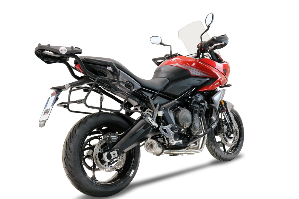 Escape compatible con Triumph Tiger Sport 660 2022-2024, M3 Titanium Natural, Escape completo homologado y legal,con catalizador incluido db killer extraíble 
