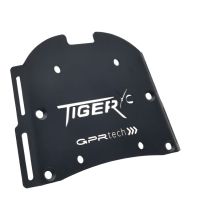 GPR TECH compatible con  Triumph Tiger 800 2011/2016 e3 Placa de fijación específica Top Case ALPITECH 35 LT compatible con portaequipajes original, fabricada en acero inoxidable con 4 puntos de anclaje