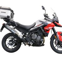 Baúl GPR TECH compatible con  Triumph Tiger 850 Sport 2020/2024 e5 Baúl Alpi-Tech en aluminio color plata con placa específica incluida Capacidad Litros 45