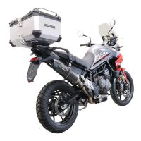 Baúl GPR TECH compatible con  Triumph Tiger 1200 Gt - Rally 2022/2024 e5 Baúl Alpi-Tech en aluminio color plata con placa específica incluida Capacidad Litros 45