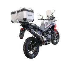 Baúl GPR TECH compatible con  Triumph Tiger 1200 Gt - Rally 2022/2024 e5 Baúl Alpi-Tech en aluminio color plata con placa específica incluida Capacidad Litros 45