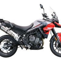 Escape compatible con Triumph Tiger 850 2020-2024, GP Evo4 Titanium, Escape legal, homologado, silenciador con db killer desmontable y tubo de conexión específico 