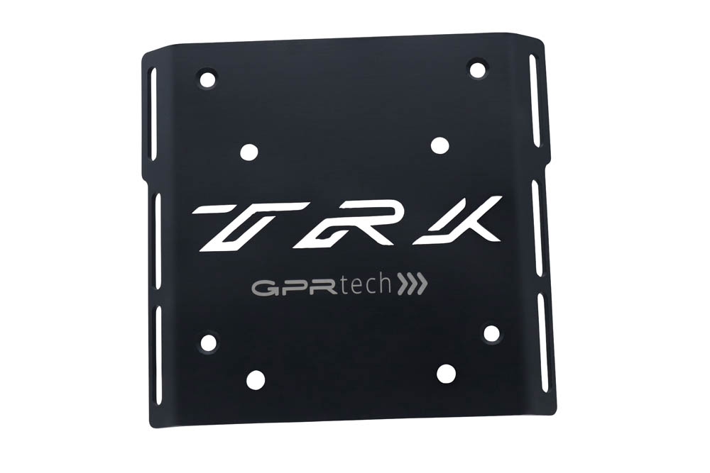 Baúl GPR TECH compatible con  Benelli Trk 502 2017/2020 e4 Baúl Alpi-Tech en aluminio, color negro con placa específica incluida Capacidad Litros 55