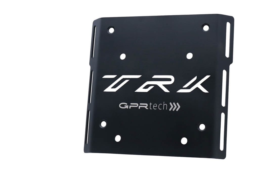 Baúl GPR TECH compatible con  Benelli Trk 502 2017/2020 e4 Baúl Alpi-Tech en aluminio, color negro con placa específica incluida Capacidad Litros 55