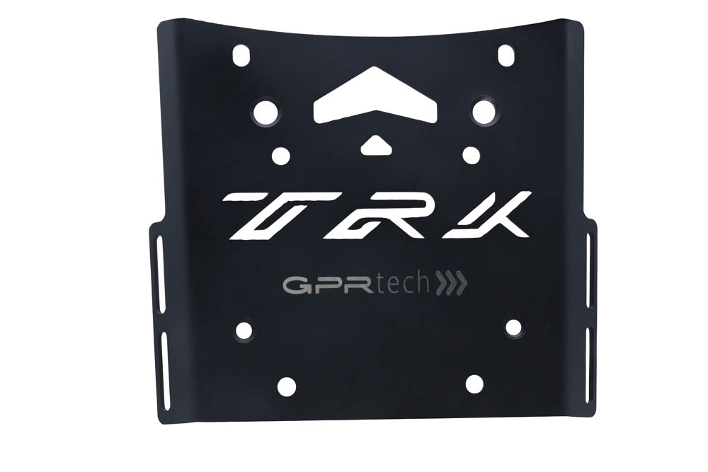 GPR TECH compatible con  Benelli Trk 502 2021/2024 e5 Placa de fijación específica en Titanio ALPITECH 35/55 LT compatible con portaequipajes original, fabricada en titanio con 4 puntos de anclaje