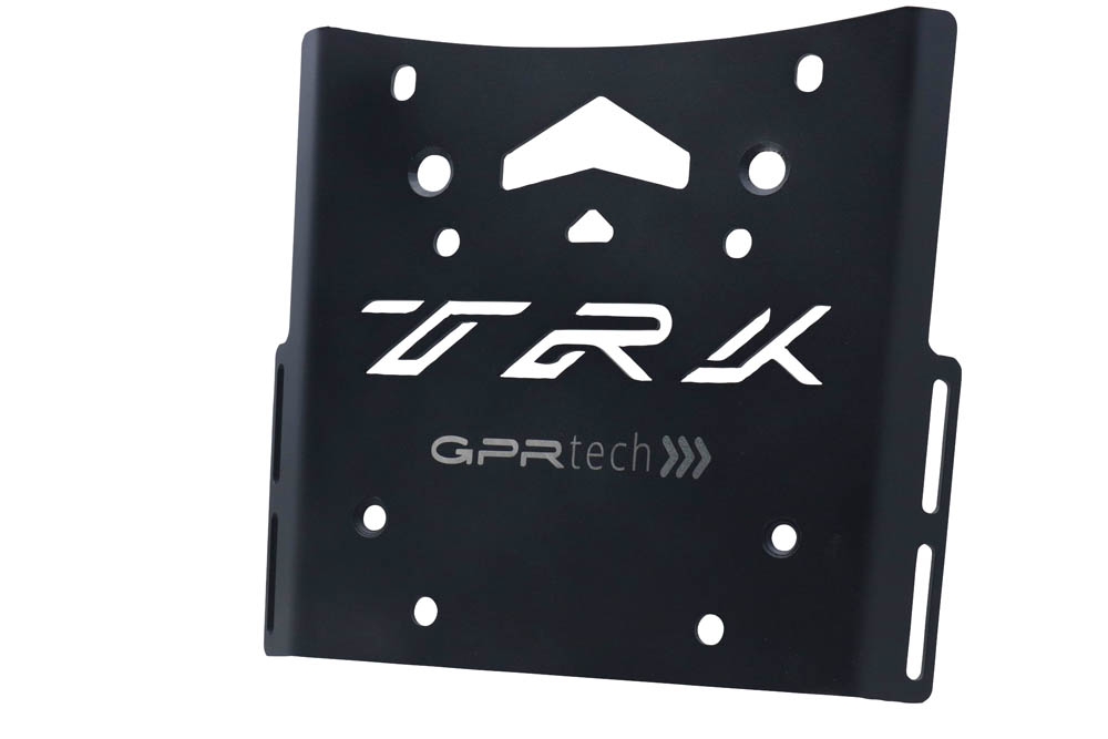 GPR TECH compatible con  Benelli Trk 502 2021/2024 e5 Placa de fijación específica en Titanio ALPITECH 35/55 LT compatible con portaequipajes original, fabricada en titanio con 4 puntos de anclaje