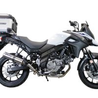 Baúl GPR TECH compatible con  Suzuki V-Strom Dl 650 2012/2016 e3 Baúl Alpi-Tech en aluminio color plata con placa específica incluida Capacidad Litros 35