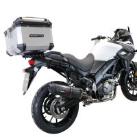 Baúl GPR TECH compatible con  Suzuki V-Strom Dl 650 2012/2016 e3 Baúl Alpi-Tech en aluminio color plata con placa específica incluida Capacidad Litros 55