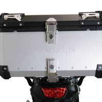 Baúl GPR TECH compatible con  Suzuki V-Strom Dl 650 2017/2020 e4 Baúl Alpi-Tech en aluminio color plata con placa específica incluida Capacidad Litros 55